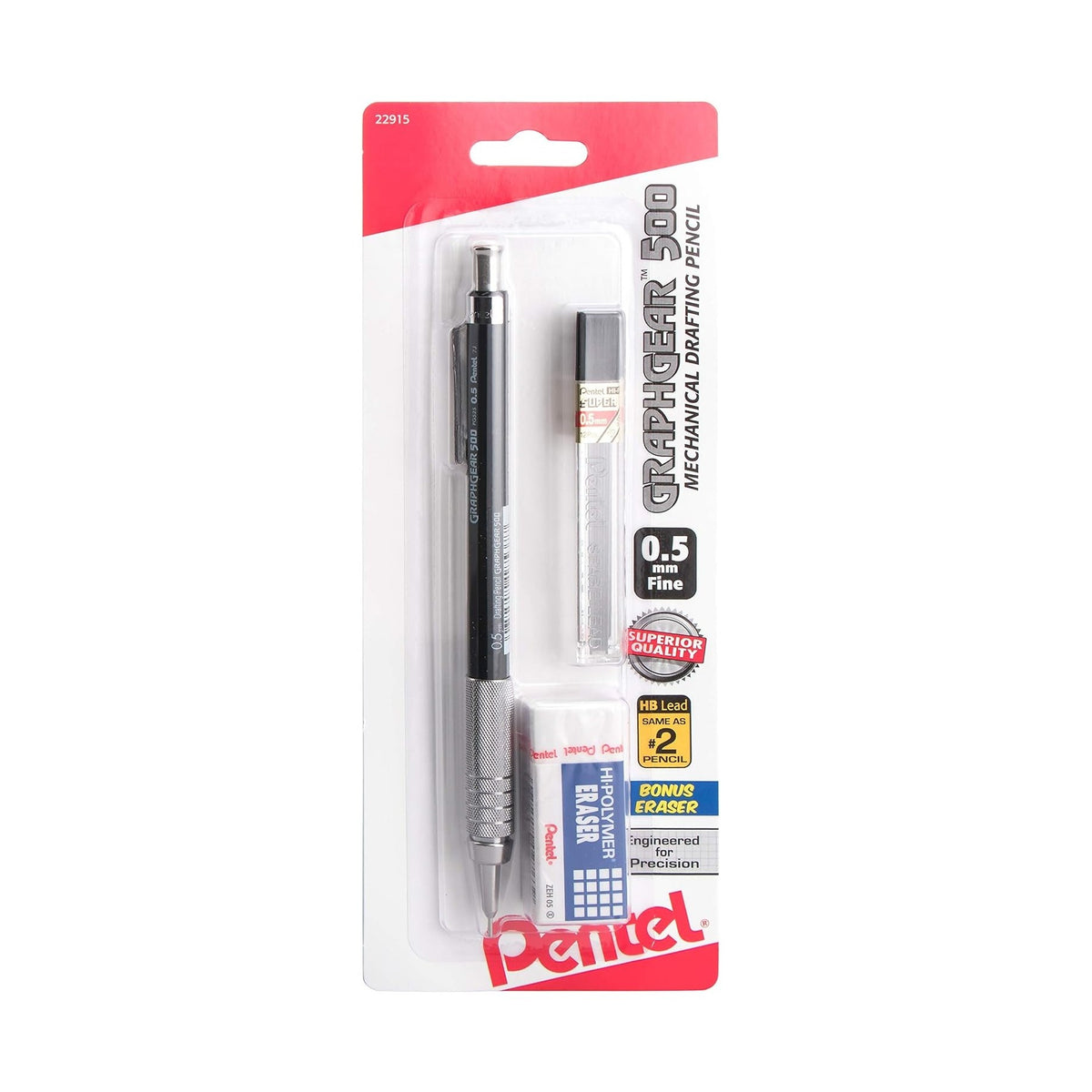 Pentel - Graphgear 500 Lapiz Mecanico Portaminas Set - 0.5mm