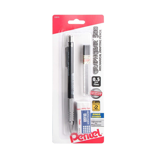 Pentel - Graphgear 500 Lapiz Mecanico Portaminas Set - 0.5mm