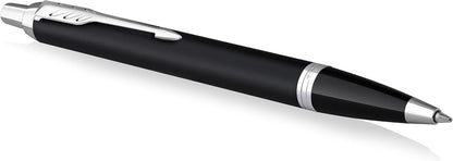 IM Chrome Trim Matte Black Ballpoint Pen
