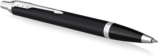 IM Chrome Trim Matte Black Ballpoint Pen