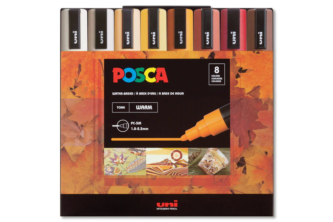 POSCA - Warm Tone Set (8) - PC-5M Punta Media