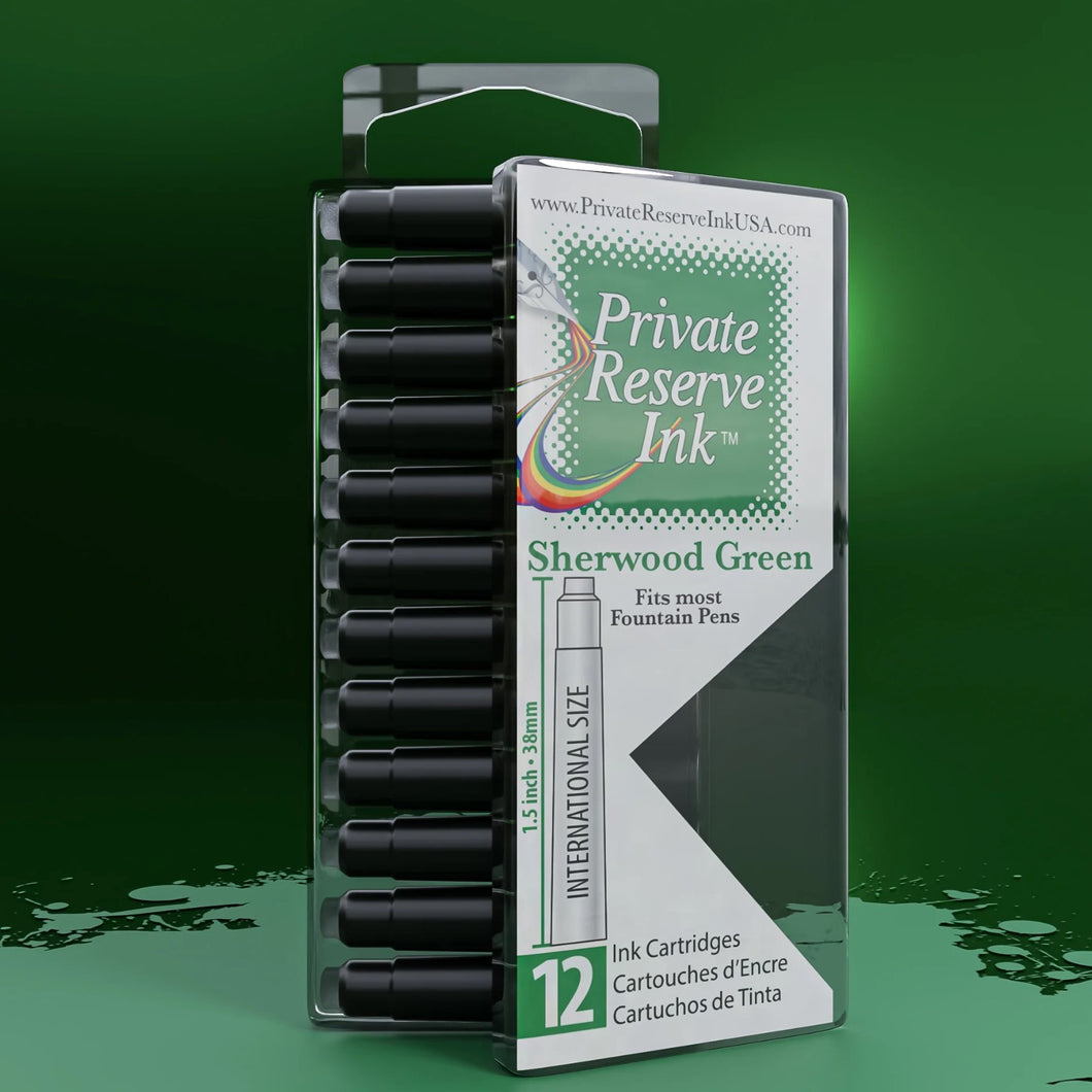 PRIVATE RESERVE INK - Sherwood Green Ink Cartridges