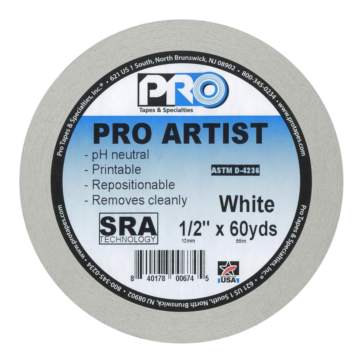PRO ARTIST PAPER - Tape White