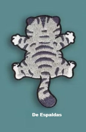 Parches Autoadhesivos - Gato Gris Travieso