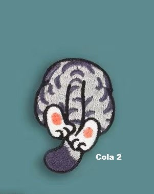 Parches Autoadhesivos - Gato Gris Travieso