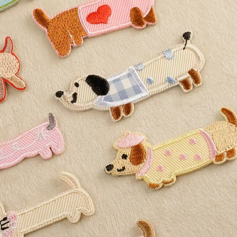 Parches Autoadhesivos - Perritos Salchichas y Gatitos Largos