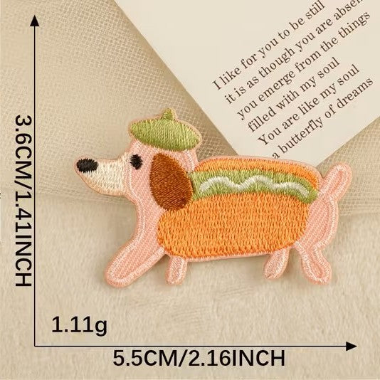 Parches Autoadhesivos - Perritos Salchichas y Gatitos Largos