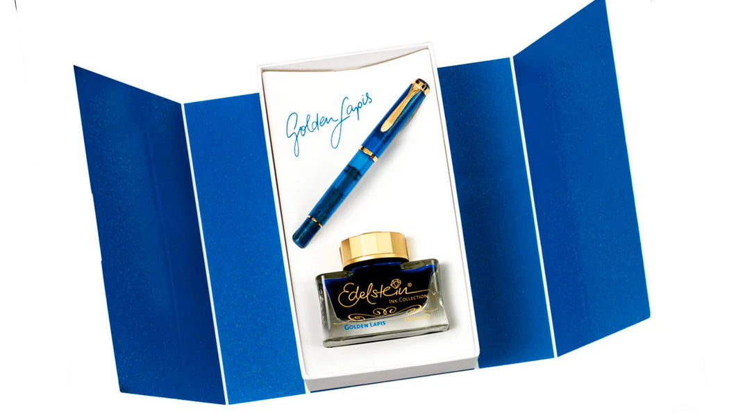 Golden Lapis Set (Pluma Estilográfica + Tinta)