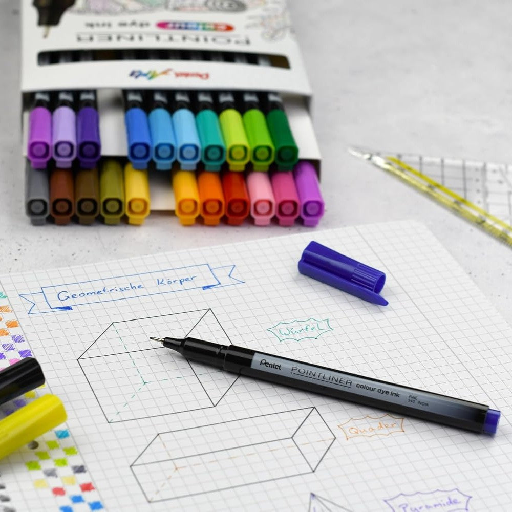 Pentel - Pointliner Fineliner Colors - 0.4mm