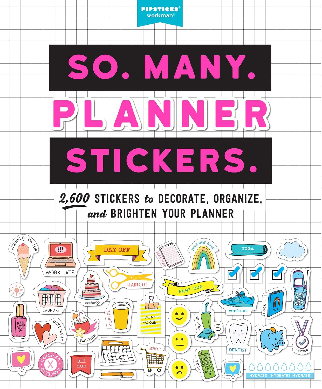Pipsticks So. Many. Planner Stickers. Book - 2,600 Pegatinas