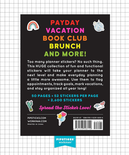 Pipsticks So. Many. Planner Stickers. Book - 2,600 Pegatinas