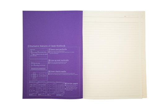 Itoya ProFolio Oasis Notebook B5 - De Rayas - Purple