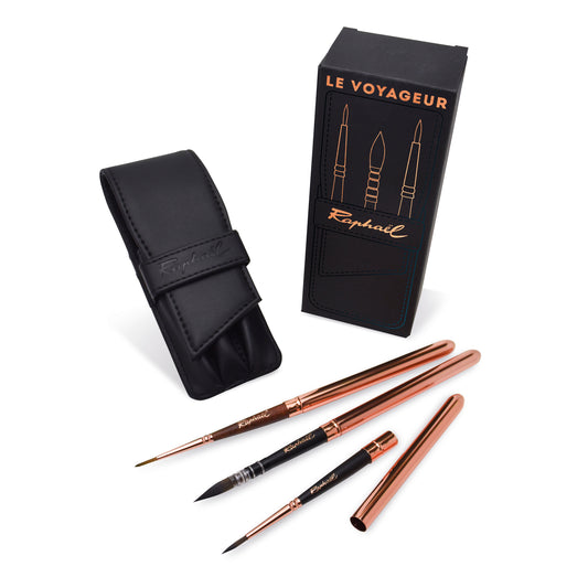 Raphael Le Voyageur 3-Brush Travel Set (Set Viajero de Pinceles)