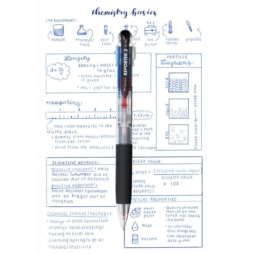 Tombow Reporter 3-Color Ballpoint Pen - Recambios de Tinta