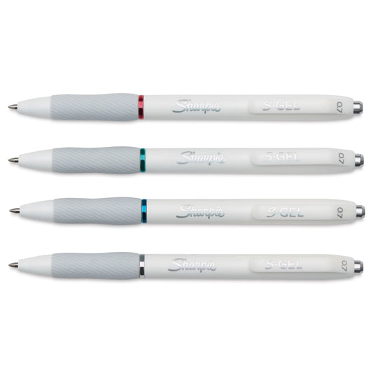 S-Gel Boligrafo Rectractil de Gel - Set de 4 - 0.07mm - Colores Clásicos