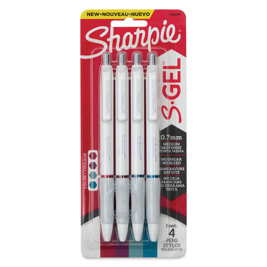 S-Gel Boligrafo Rectractil de Gel - Set de 4 - 0.07mm - Colores de Joyas Atrevidas