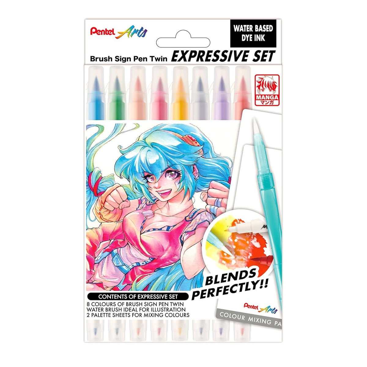 Pentel - Brush Sign Pen Twin - Expressive Set