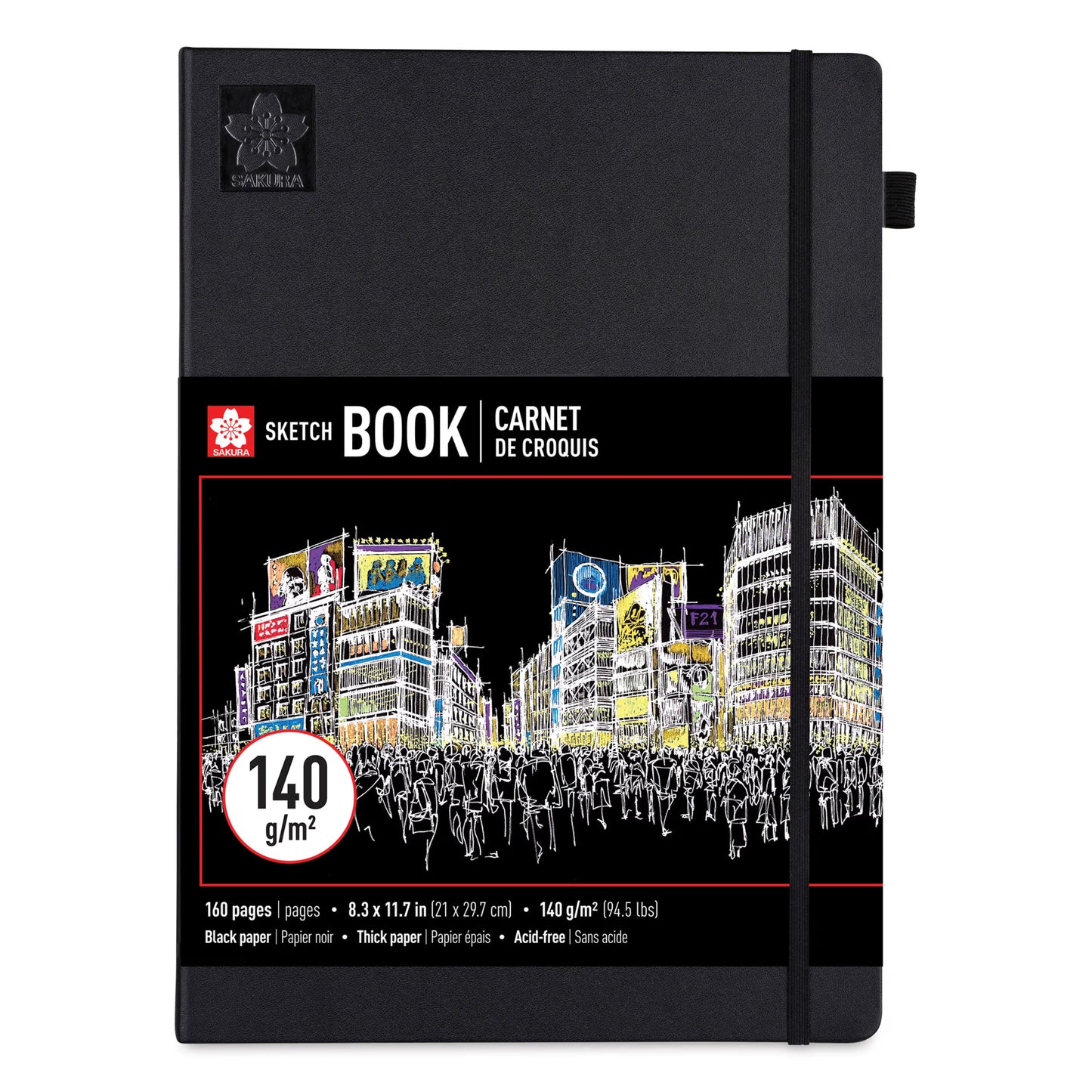 SAKURA - Sketchbook - Hardcover (Tapa Dura) - Hojas Negras