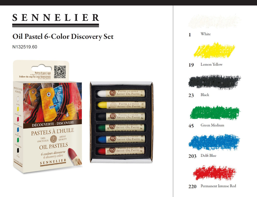 SENNELIER - Oil Pastel 6-Stick Sets - Pastel de Óleo en Sets