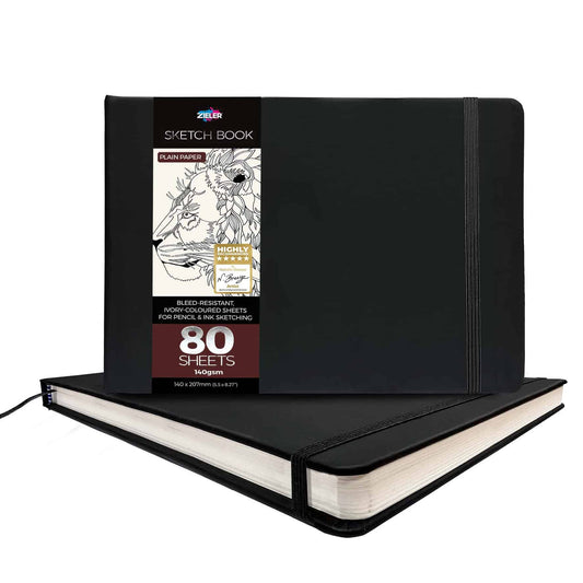 Zieler - Sketch Book - 5.5"x8.27" Landscape -  80 páginas - 140gsm