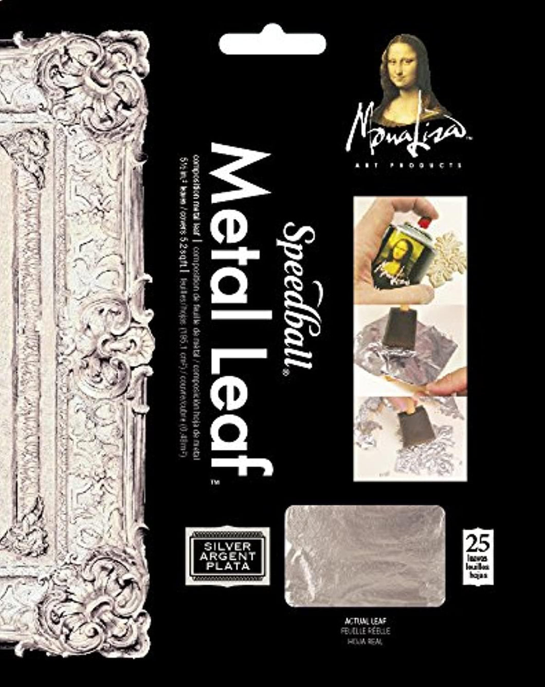MONA LISA (Speedball) - Metal Leafing Sheets - Pan de Oro - Silver