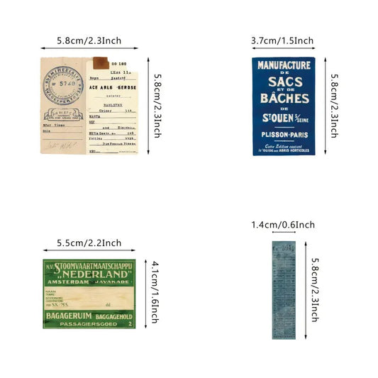 Stickers - Retro Etiquetas - 50 unidades