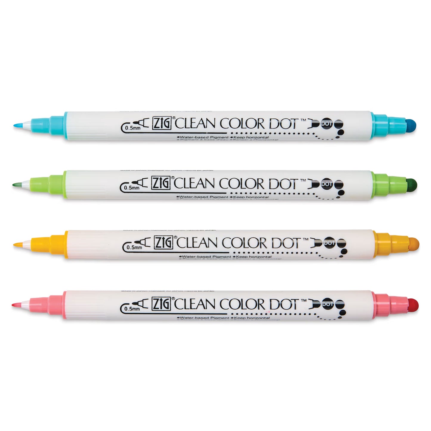 KURETAKE ZIG - Clean Color Dot - Dual Marker - Set de 4