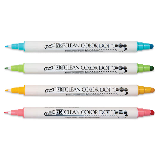 KURETAKE ZIG - Clean Color Dot - Dual Marker - Set de 4