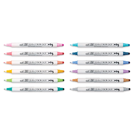 KURETAKE ZIG - Clean Color Dot - Dual Marker - Set de 12