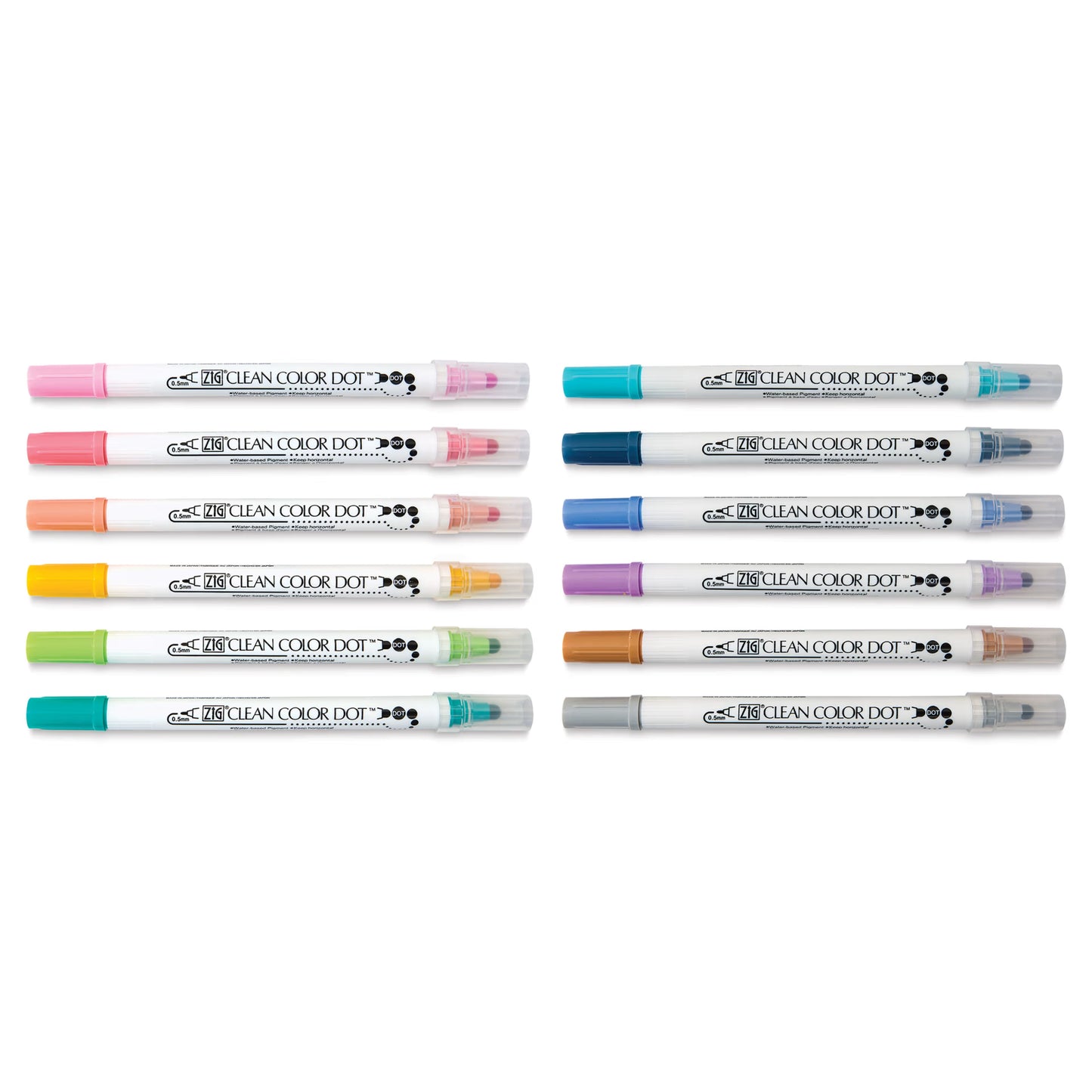 KURETAKE ZIG - Clean Color Dot - Dual Marker - Set de 12