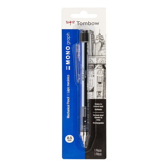 TOMBOW - MONO Graph Mechanical Pencil, Tri-Color, Refillable, 0.5mm (Lápiz Mecánico)