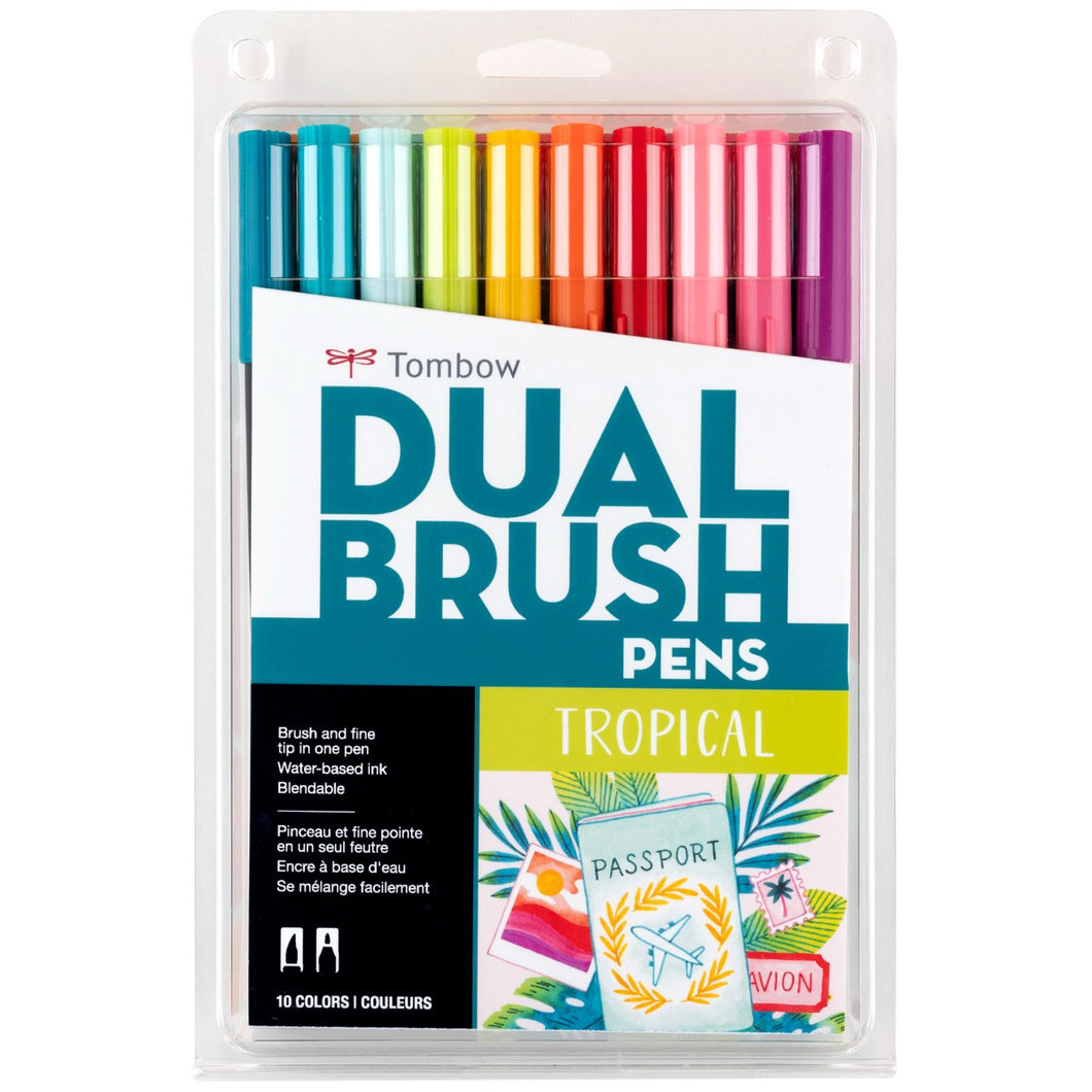 TOMBOW - Dual Brush Pen Set de 10 - Tropical