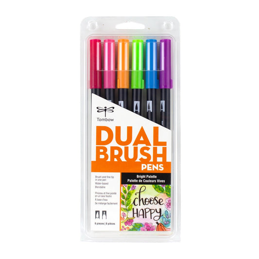 TOMBOW - Dual Brush Pen Set de 6 - Bright