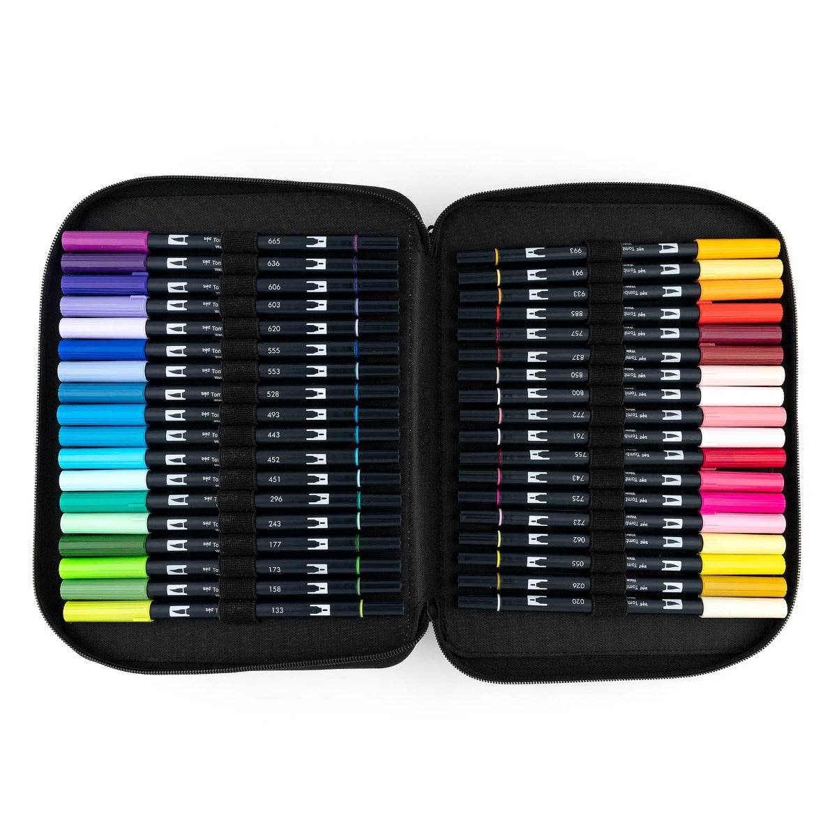 TOMBOW - 54PC Dual Brush Pen Art Marker Set in Marker Storage Case (Estuche con marcadores 54 piezas de Dual Brush Incluídos)