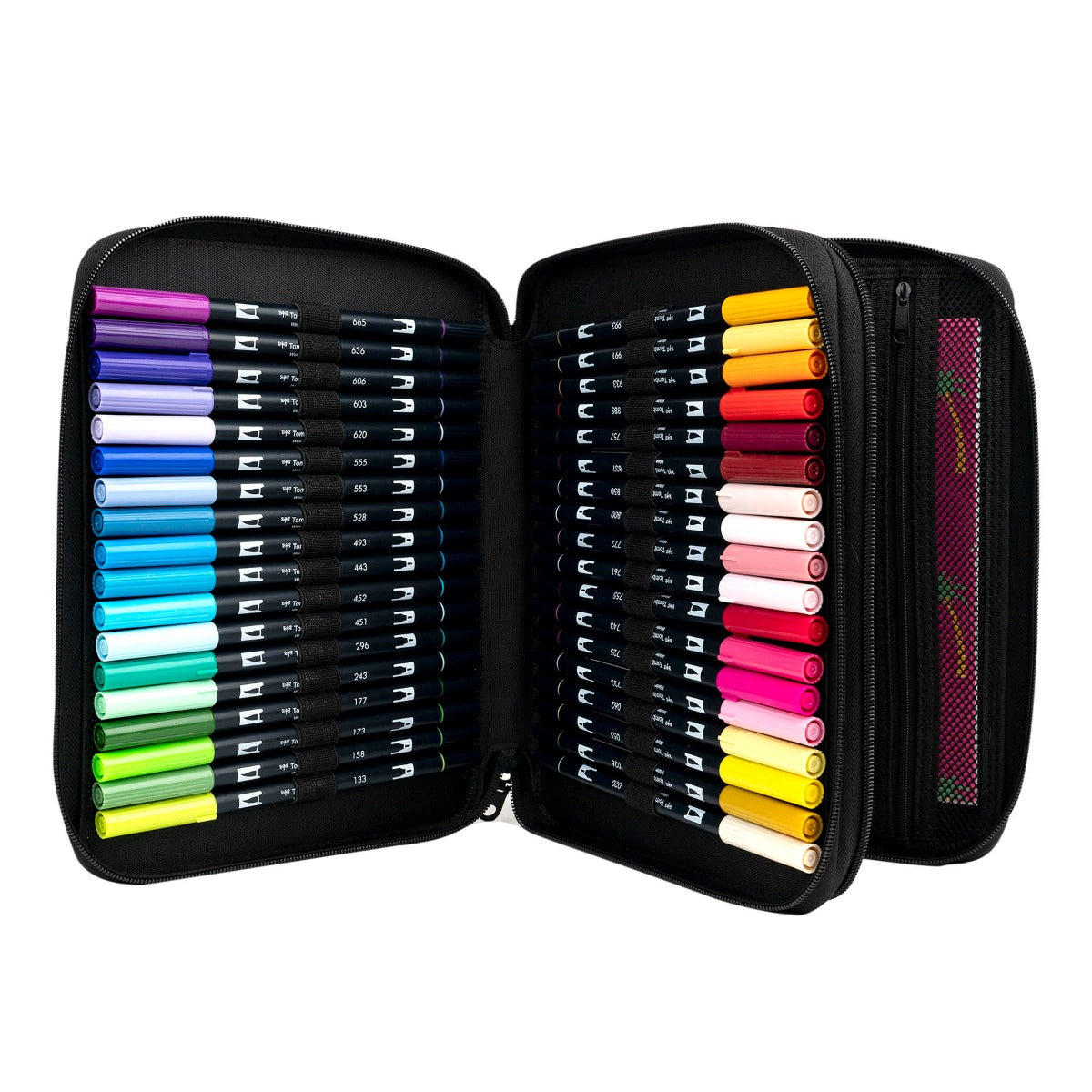TOMBOW - 54PC Dual Brush Pen Art Marker Set in Marker Storage Case (Estuche con marcadores 54 piezas de Dual Brush Incluídos)