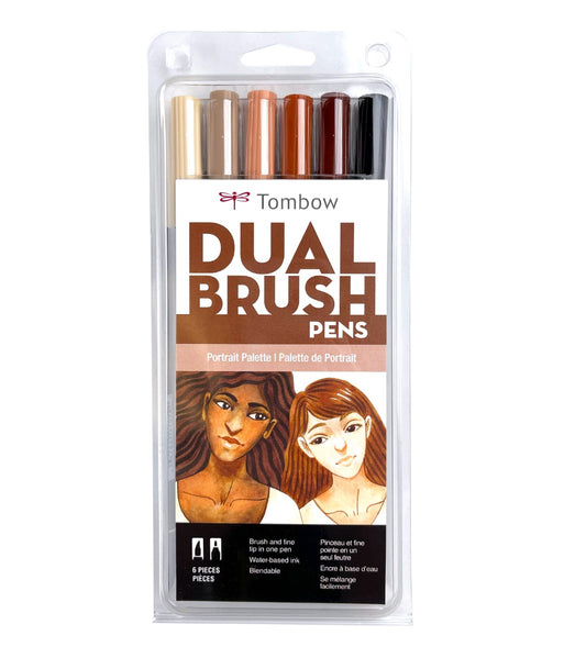TOMBOW - Dual Brush Pen Set de 6 - Portrait