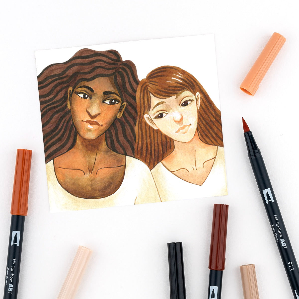 TOMBOW - Dual Brush Pen Set of 6 - Portrait