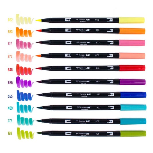 TOMBOW - Dual Brush Pen Set de 10 - Retro