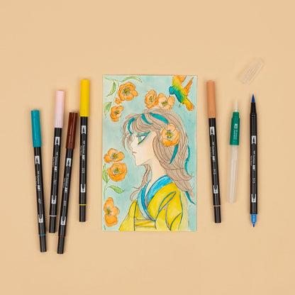 TOMBOW - Dual Brush Pen - MANGA SET - BIRD