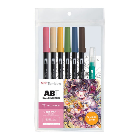 TOMBOW - Dual Brush Pen - MANGA SET - FLOWER