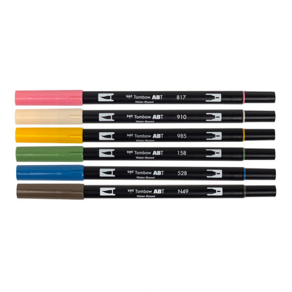 TOMBOW - Dual Brush Pen - MANGA SET - FLOWER