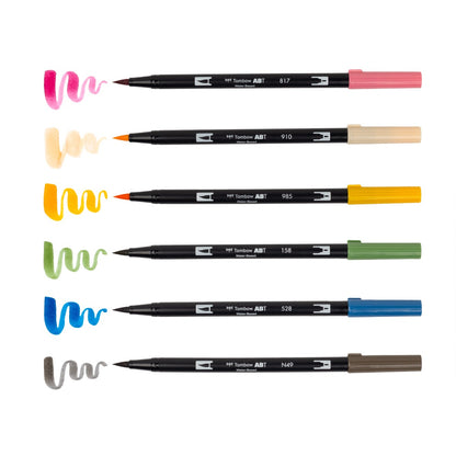 TOMBOW - Dual Brush Pen - MANGA SET - FLOWER