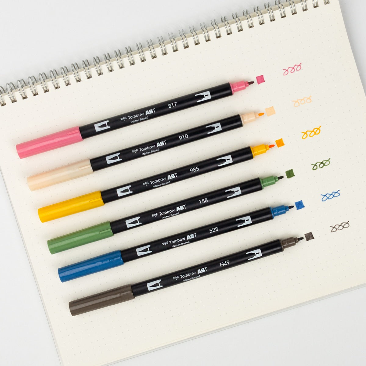 TOMBOW - Dual Brush Pen - MANGA SET - FLOWER