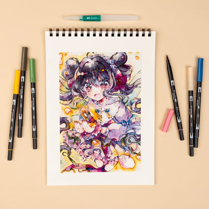 TOMBOW - Dual Brush Pen - MANGA SET - FLOWER