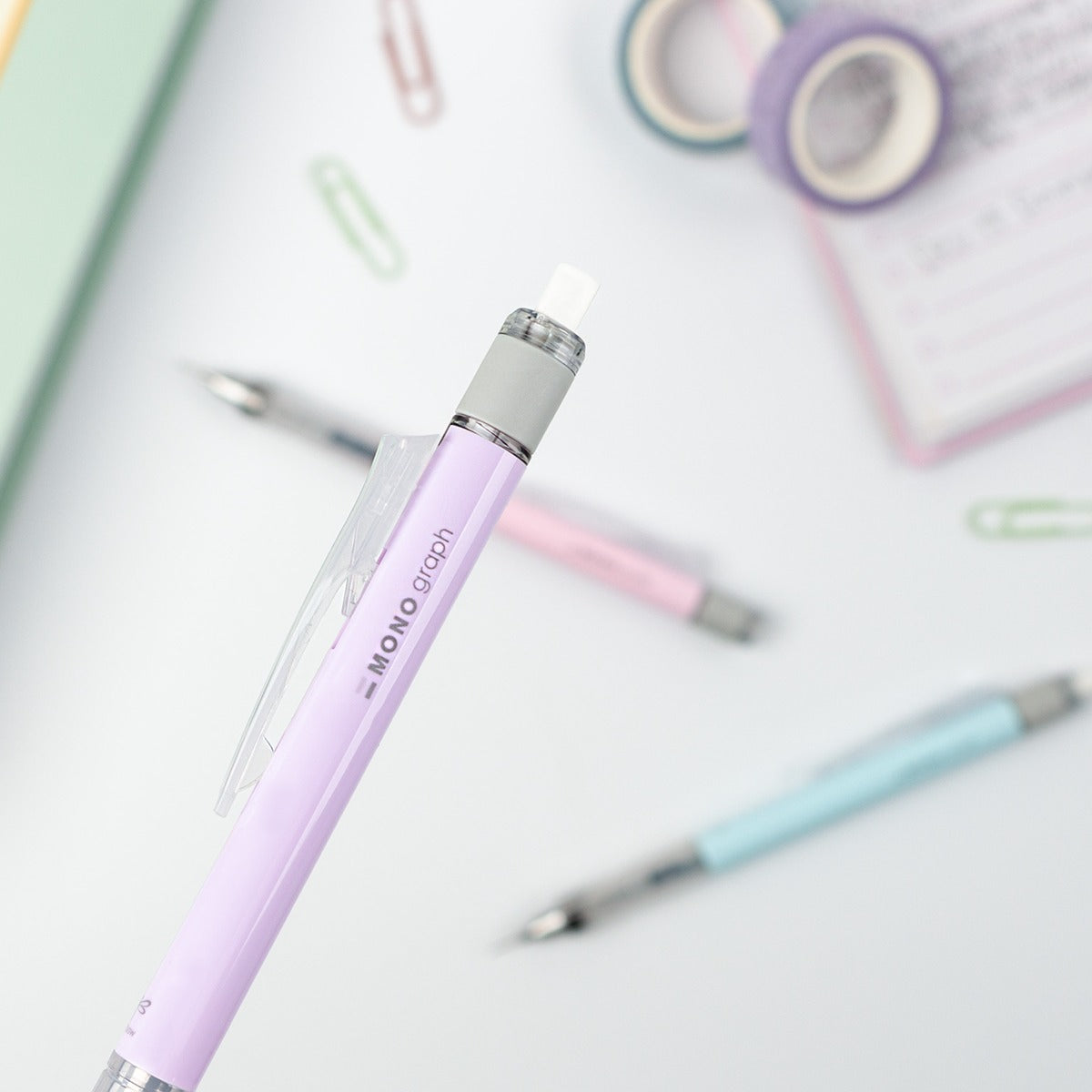 TOMBOW - MONO Graph Mechanical Pencil + Eraser Set - LAVENDER