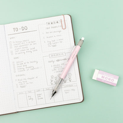 TOMBOW - MONO Graph Mechanical Pencil + Eraser Set - PINK