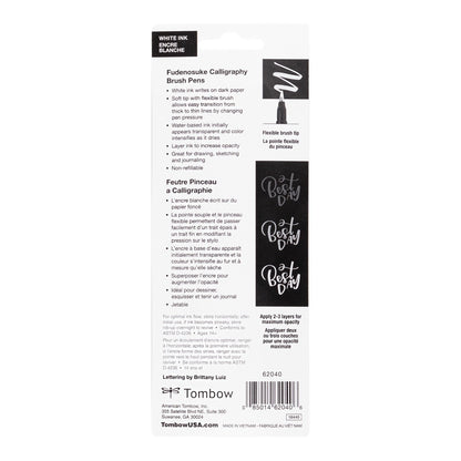 TOMBOW - Fudenosuke Pastel White - 2pk