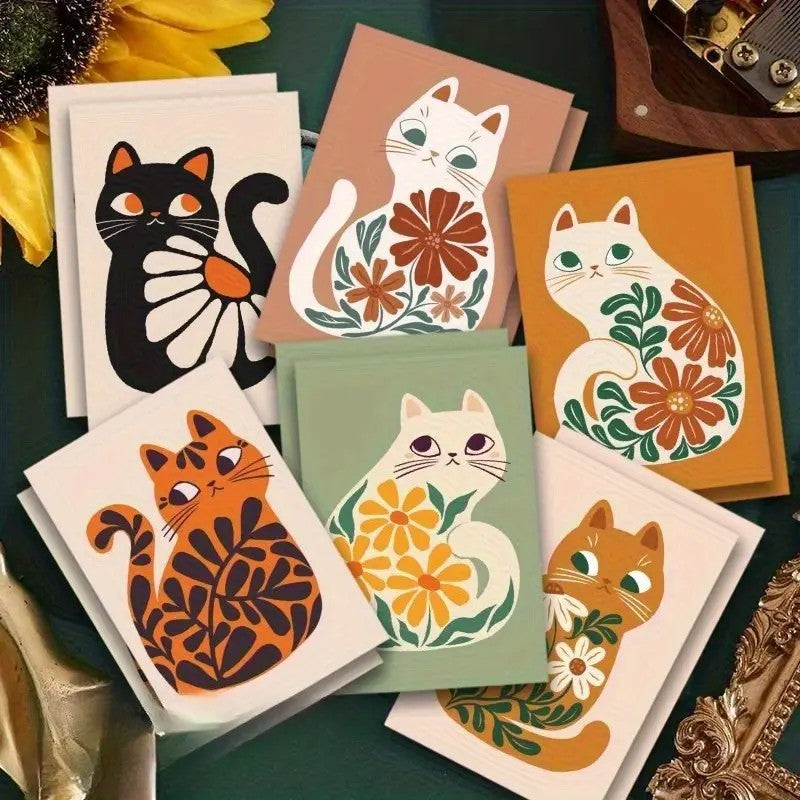 Tarjeta - Gatos Colores