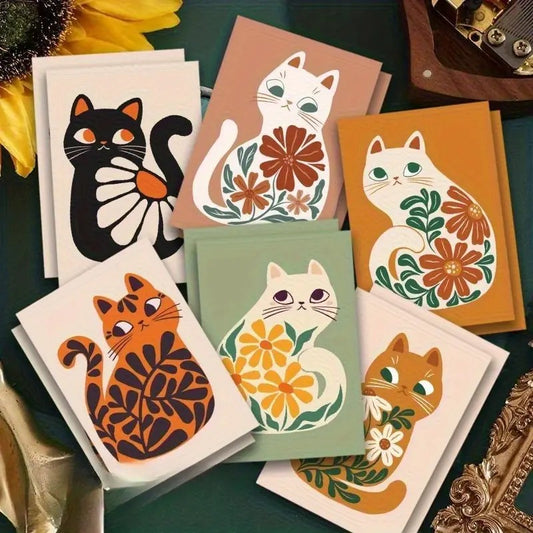 Tarjeta - Gatos Colores