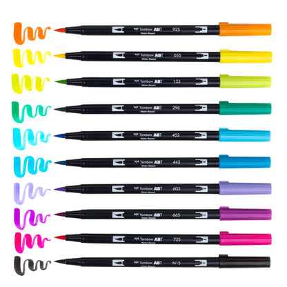 TOMBOW - Dual Brush Pen Set of 10 - Eighties (80s)